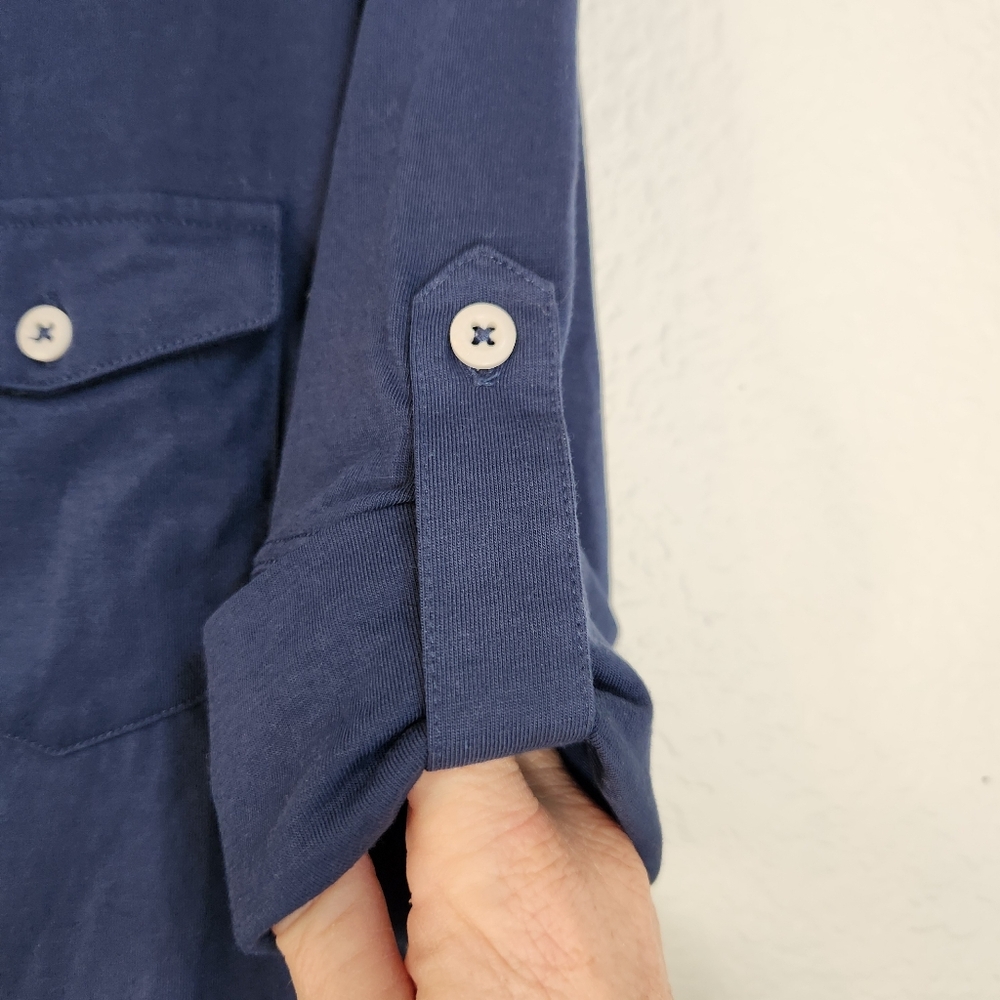 Stio Women's Divide Button-Up Tee w/ White Pineapple Logo & Roll-Tab Sleeves, S - Picture 5 of 7